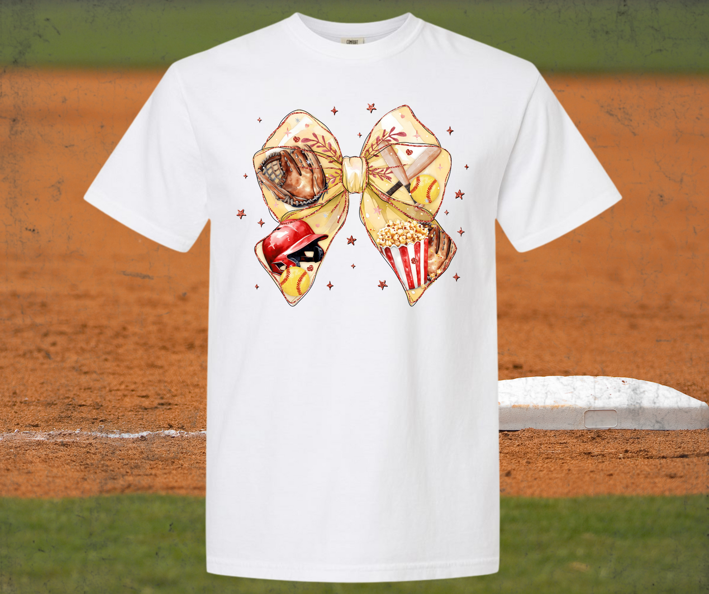 Softball clipart bow DTF transfer