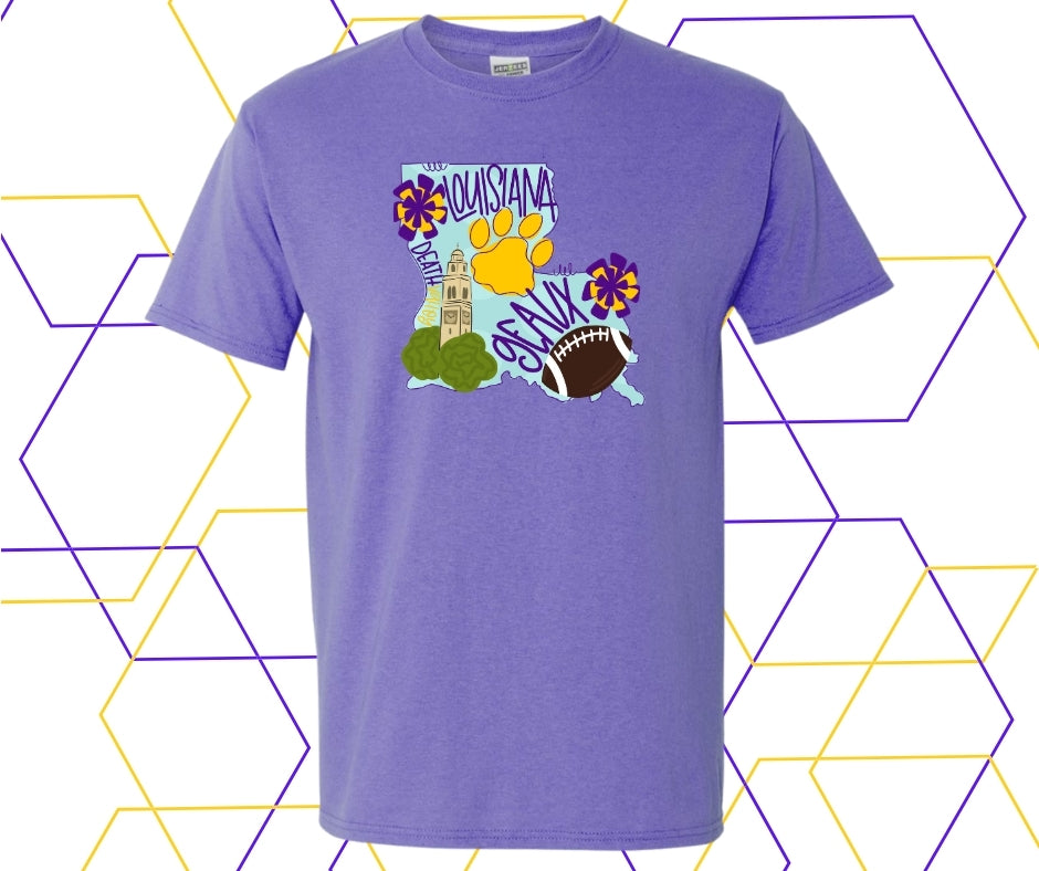 LA Geaux Football Boot Graphic Tee