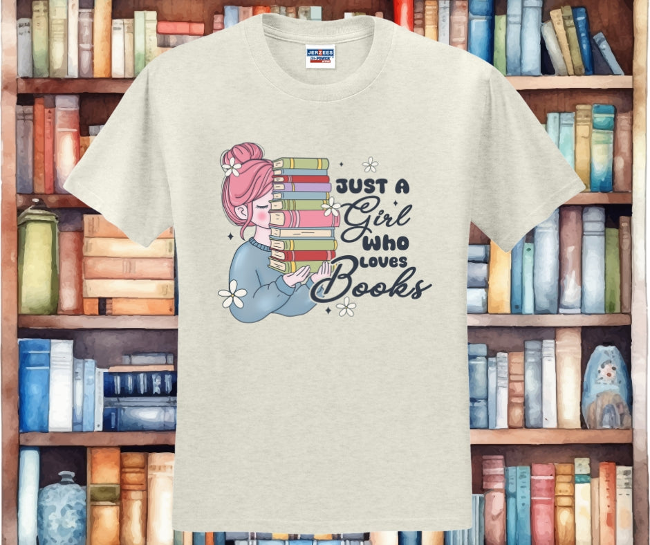 Just A Girl Who Loves Books Graphic Tee