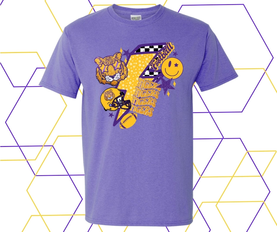 Tiger's Football Collage Graphic Tee