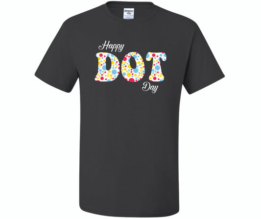Happy Dot Day Script Graphic Tee