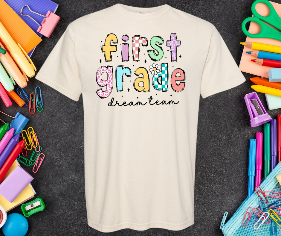Teacher Dream Team Comfort Color Graphic Tee