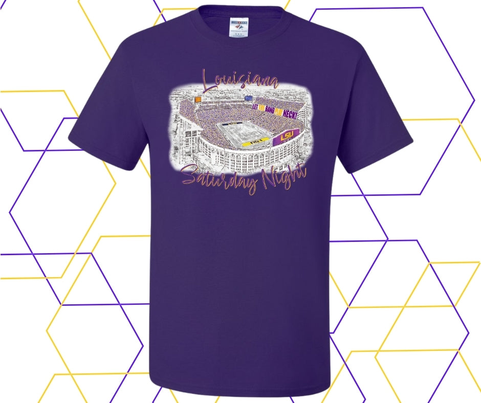 Louisiana Saturday Night Stadium Graphic Tee