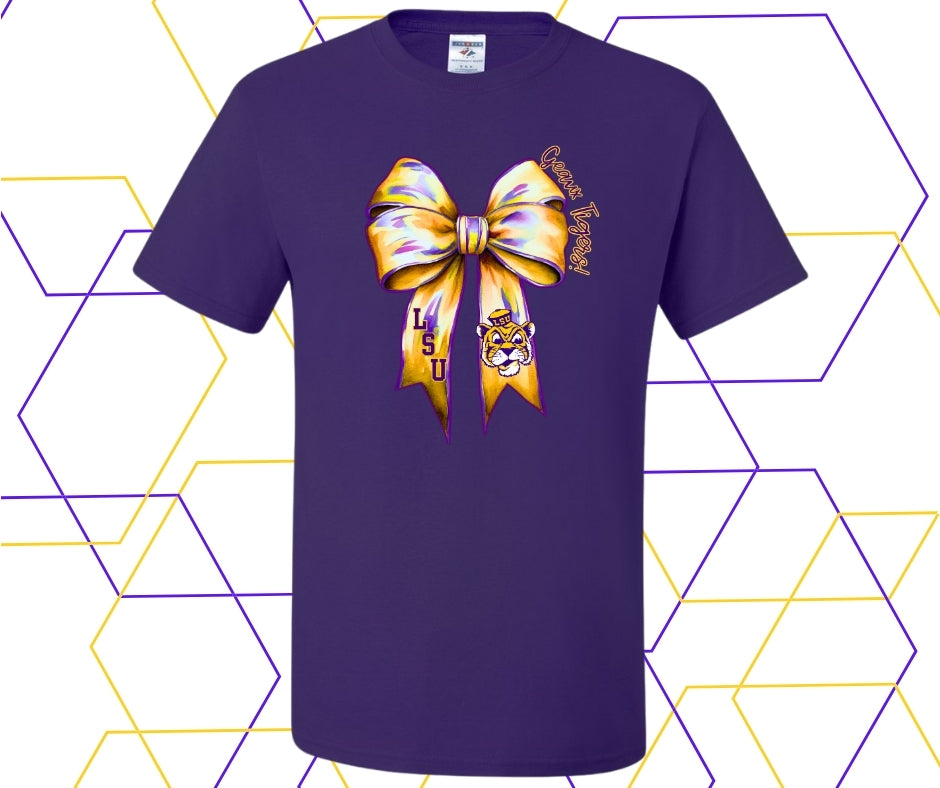 Geaux Tigers Vintage Bow Graphic Tee