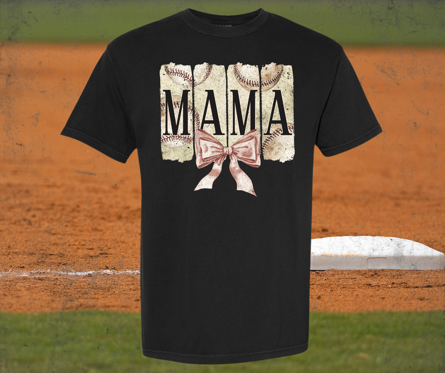 Mama baseball vintage coquette DTF transfer