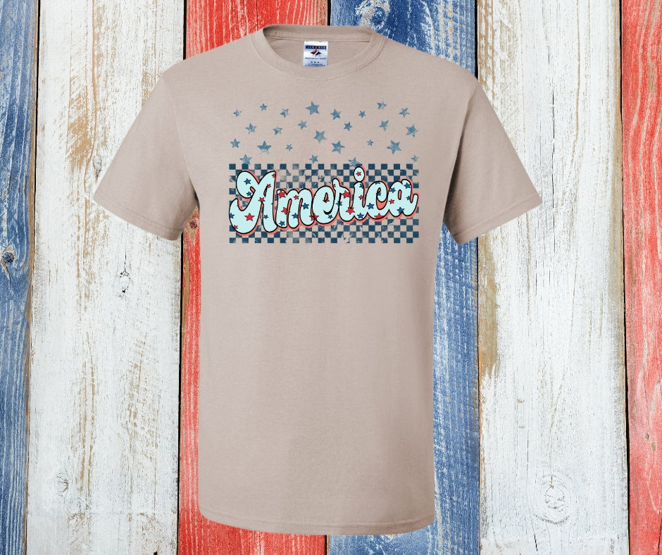American Distressed Star Graphic Tee