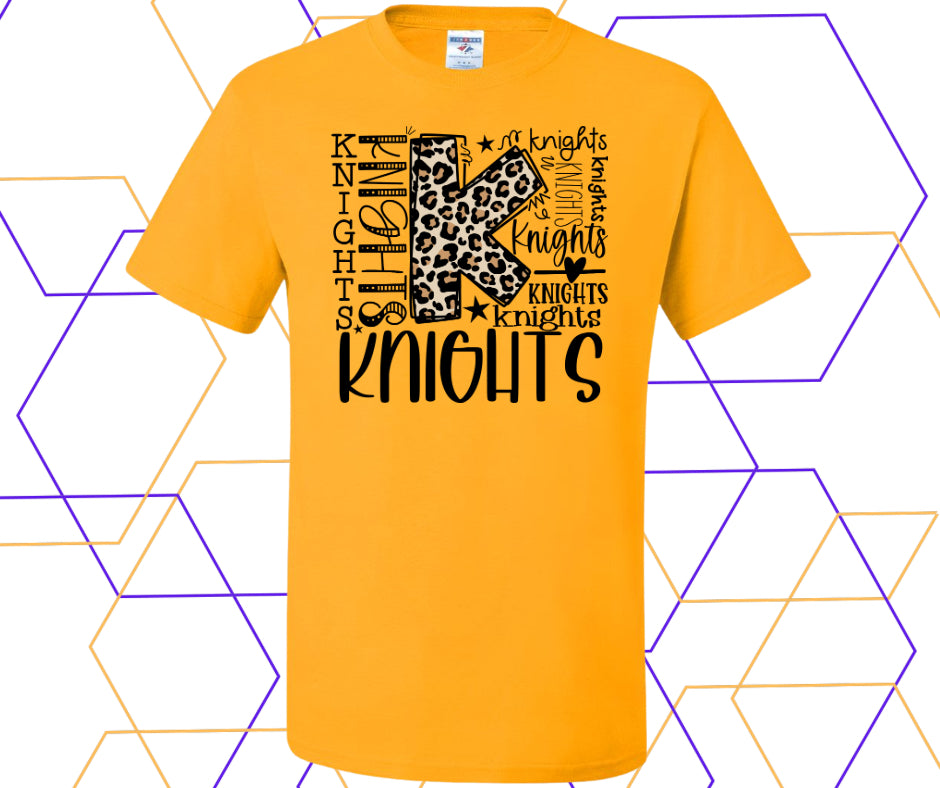 Knights Leopard Collage Graphic Tee
