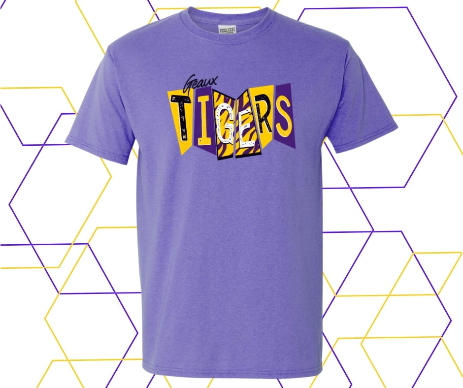 Geaux Tigers Block Graphic Tee