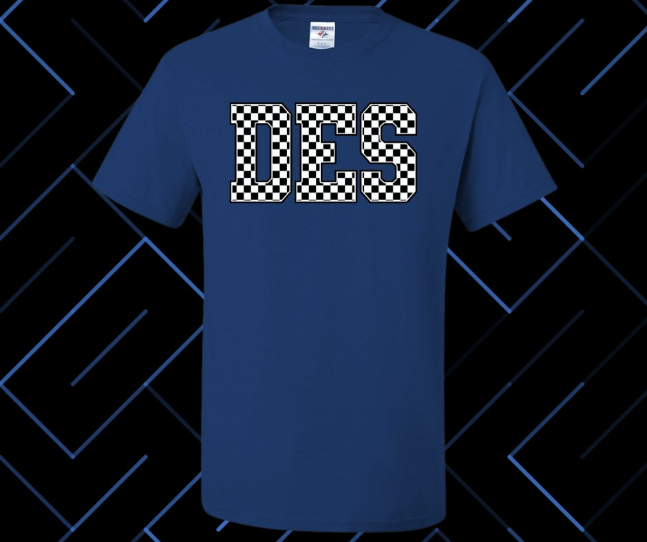 DES (DeRidder) Checker Graphic Tee