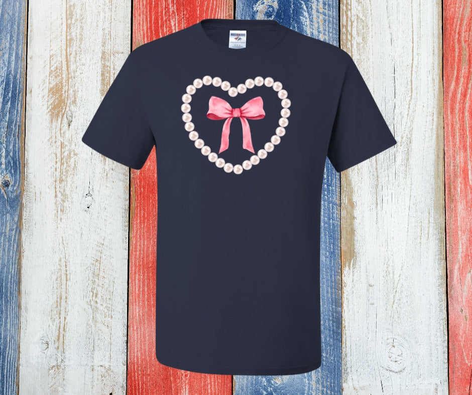 Pearl Heart Coquette Graphic Tee