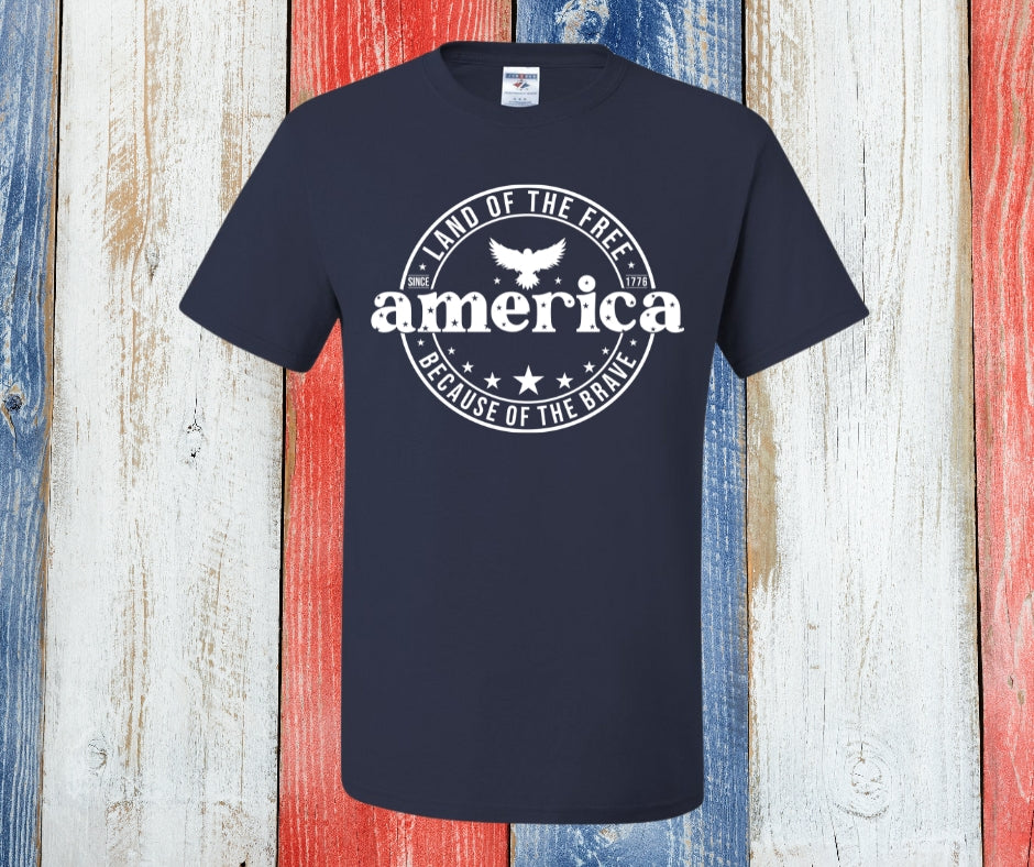 America Land of the Free Graphic Tee
