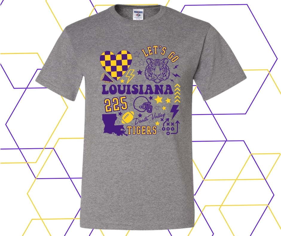 Lets Go Tigers Collage Graphic Tee