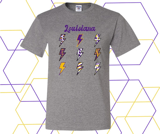 Louisiana Lightning Bolt Retro Graphic Tee