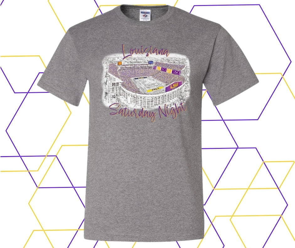 Louisiana Saturday Night Stadium Graphic Tee