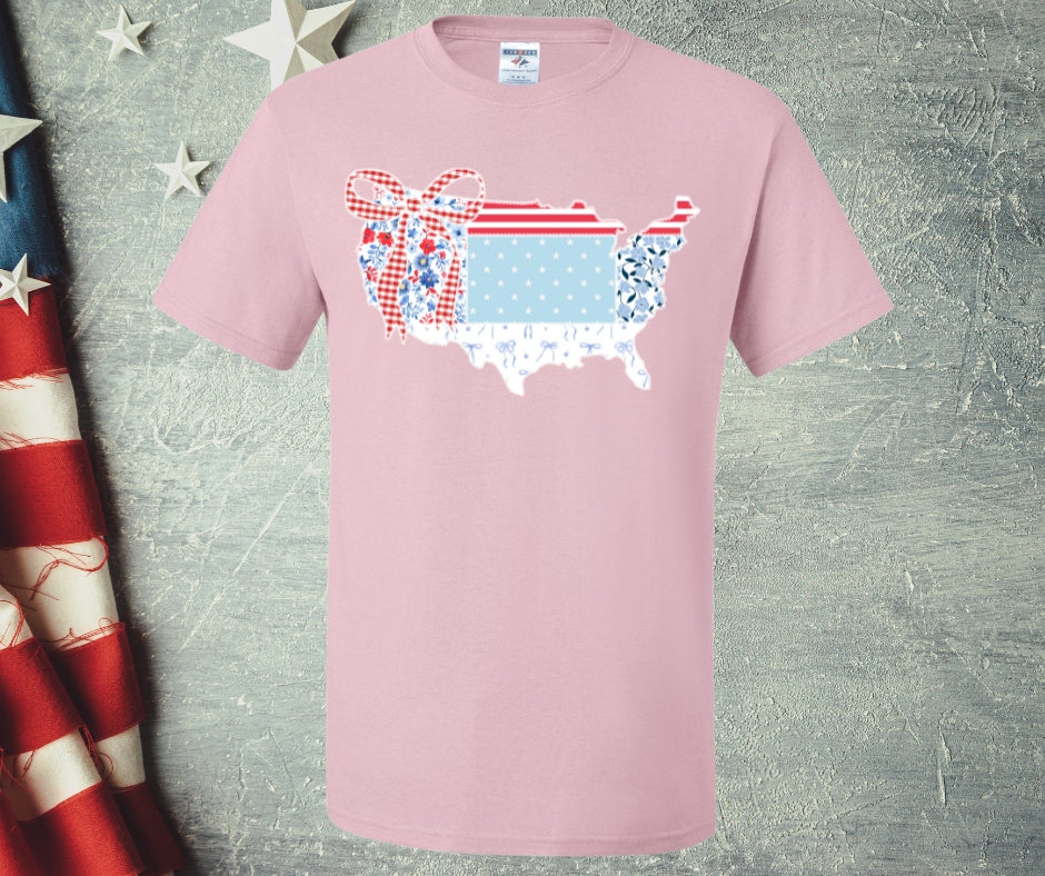Patchwork USA Graphic Tee