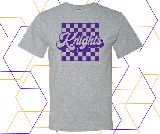 Knights Retro Checker Graphic Tee