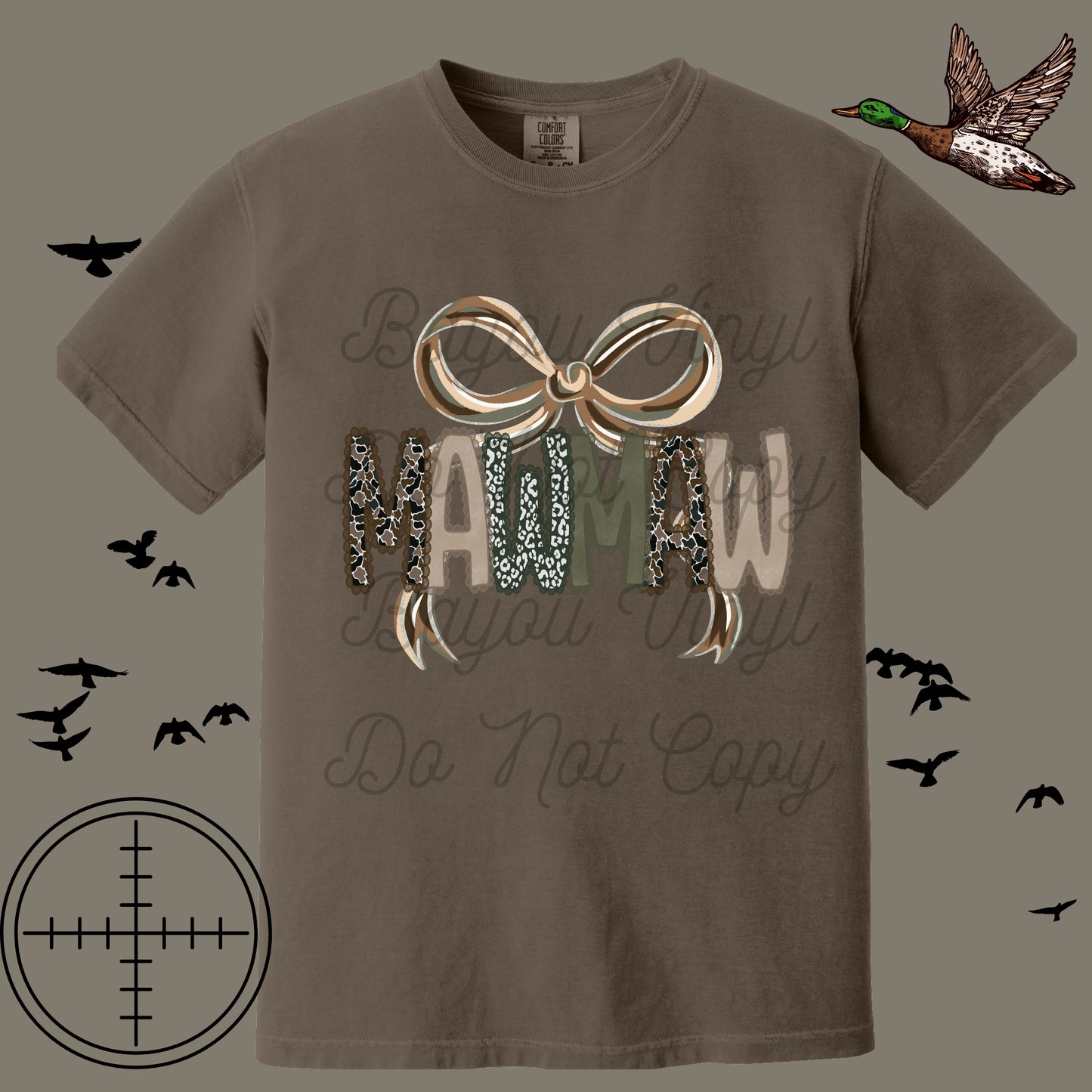 Lacey Camo MawMaw girly Tee