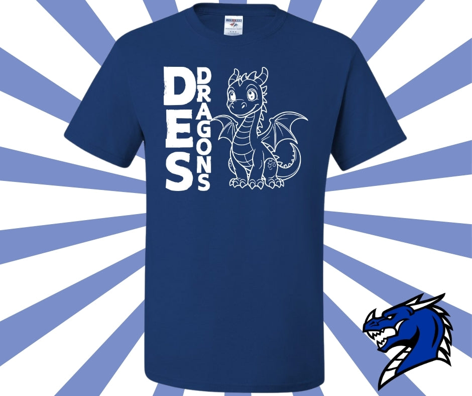 DES Dragons Mascot Graphic Tee