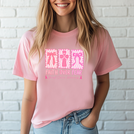 "Faith Over Fear" Cquette Girlie Tee