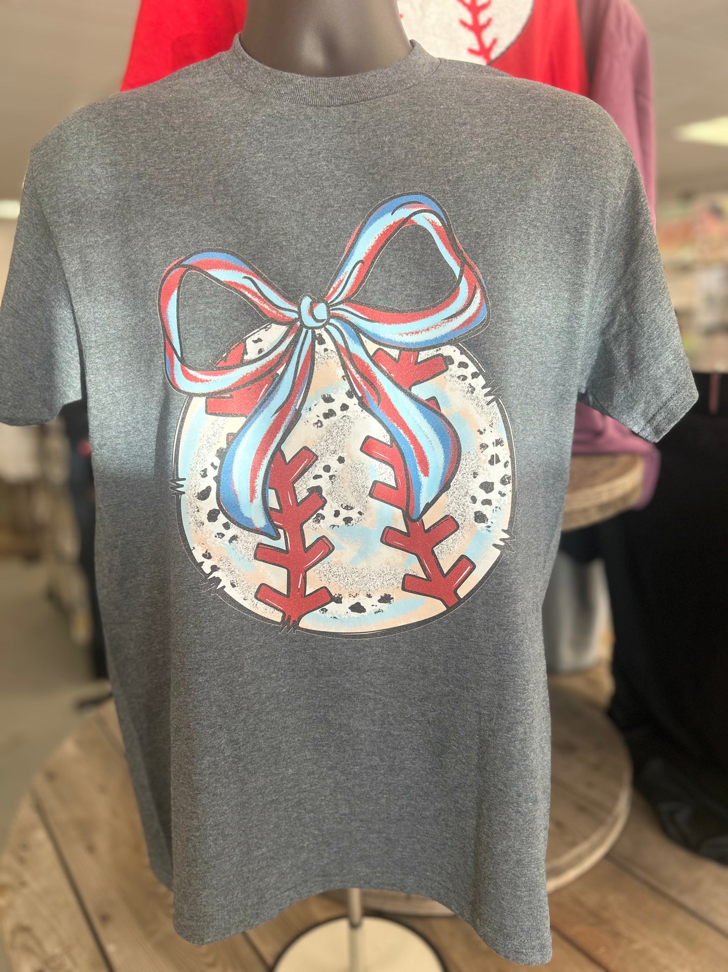 Glitter baseball coquette Tshirt