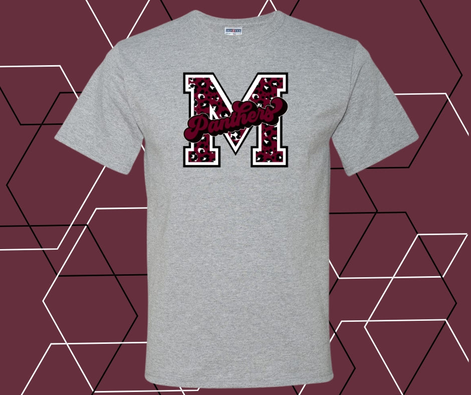 Leopard Varsity M Panthers Graphic Tee