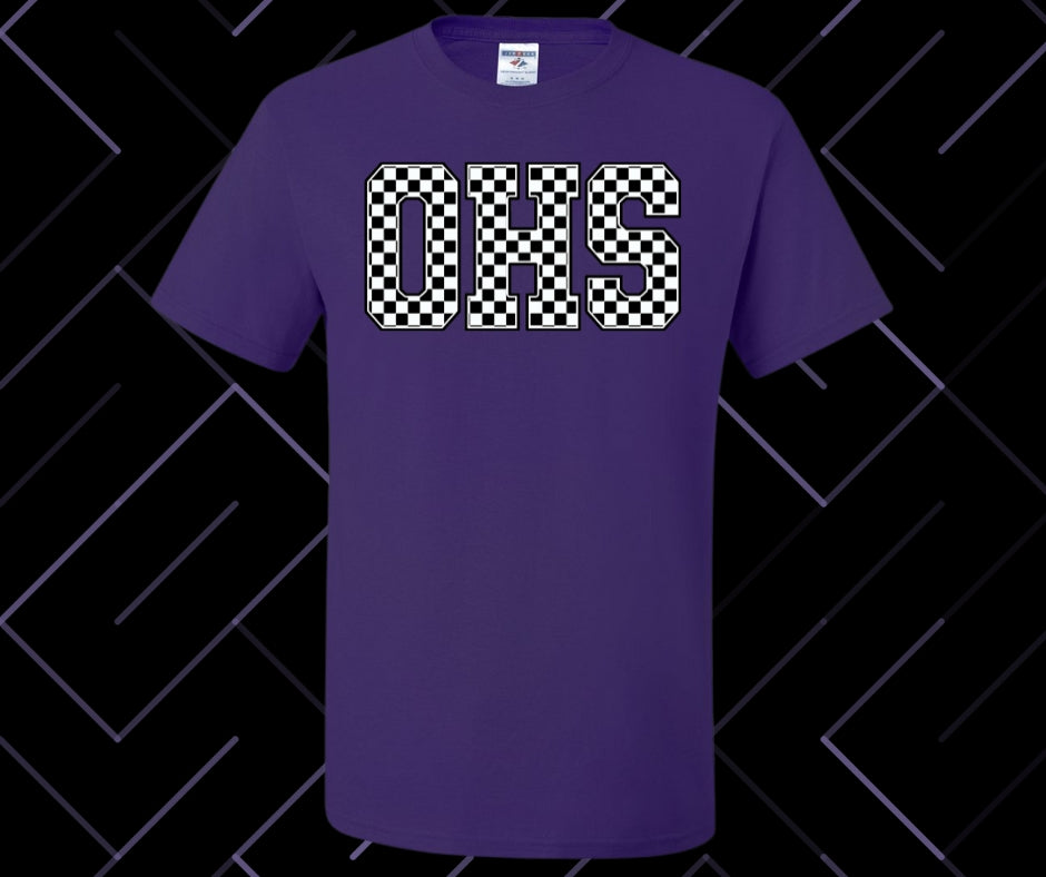 OHS (Oakdale) Checker Graphic Tee