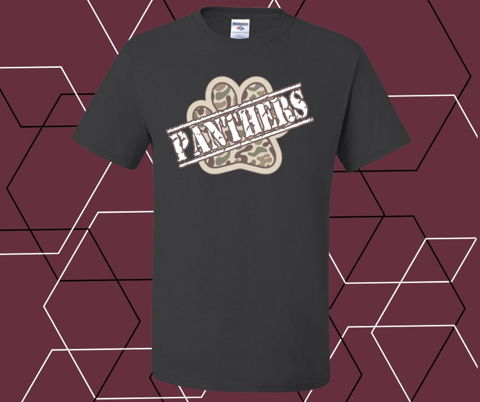 Panthers Camo Paw Graphic Tee