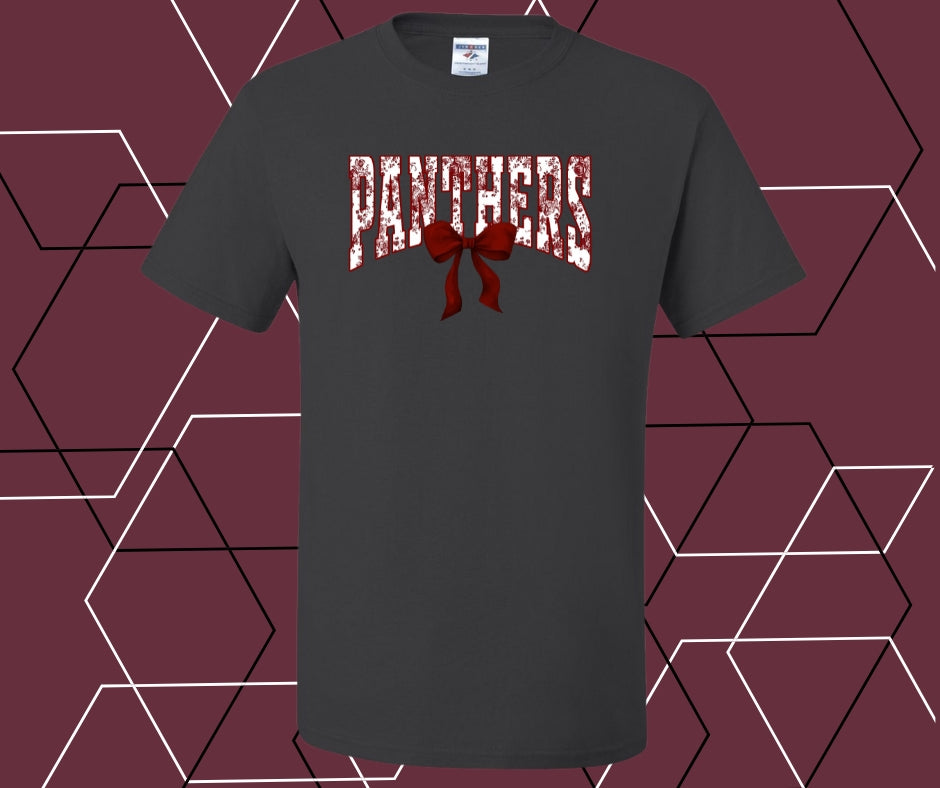 Panthers Maroon Coquette Graphic Tee