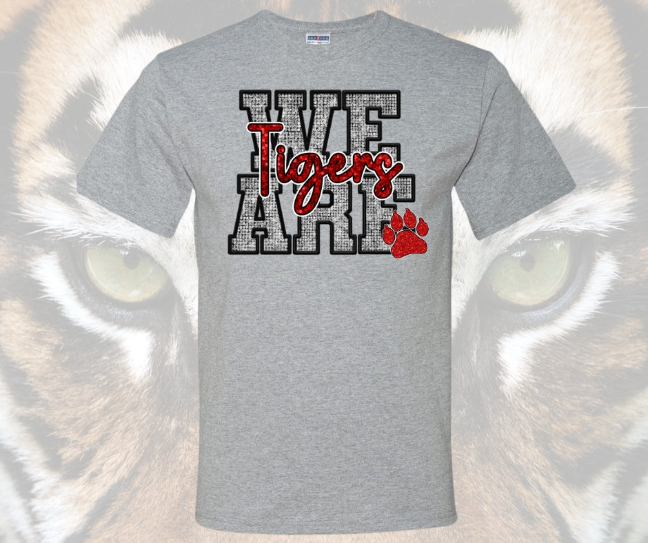 We Are Tigers Faux Rhinestone Graphic Tee