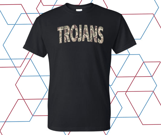 Trojans Camo Curve Graphic Tee