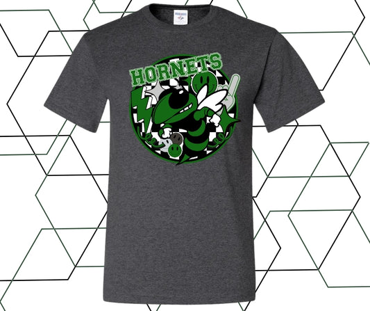 Hornets Retro Checkered Clipart Graphic Tee