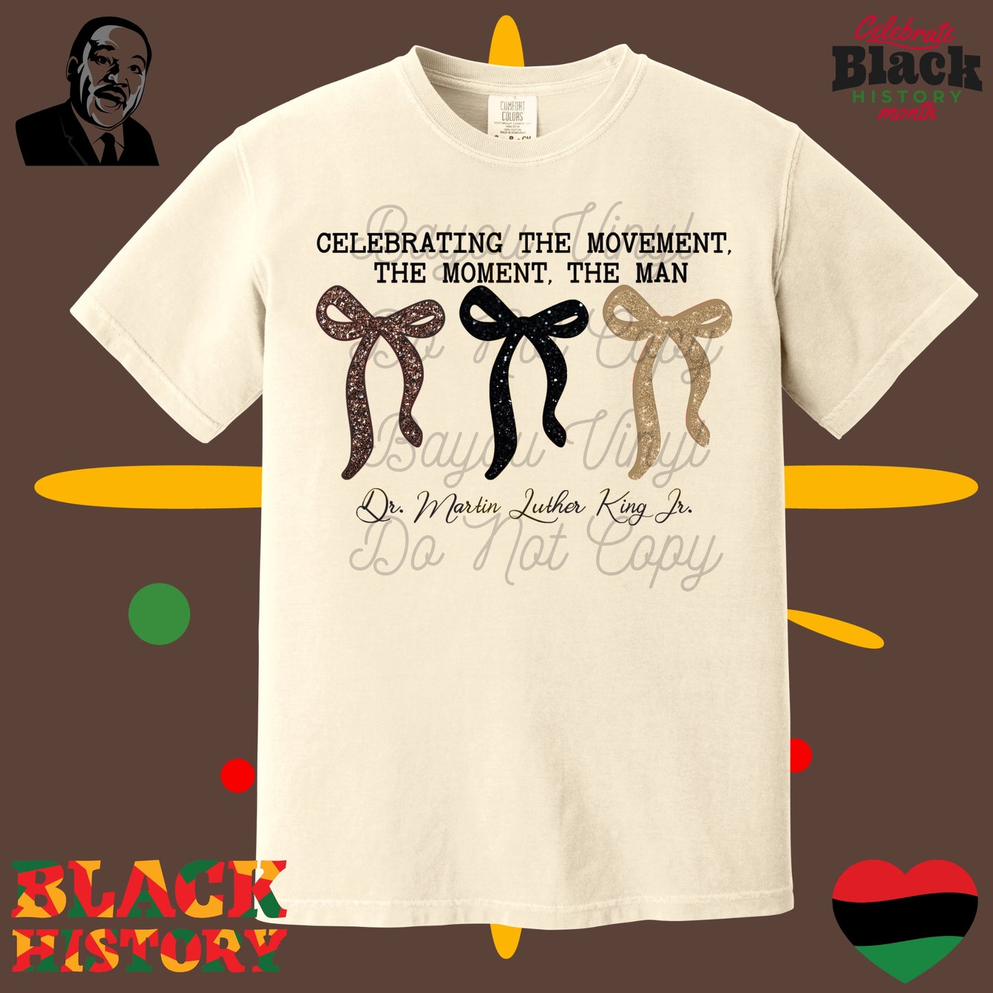 Girly MLK Glitter Coquette Tee