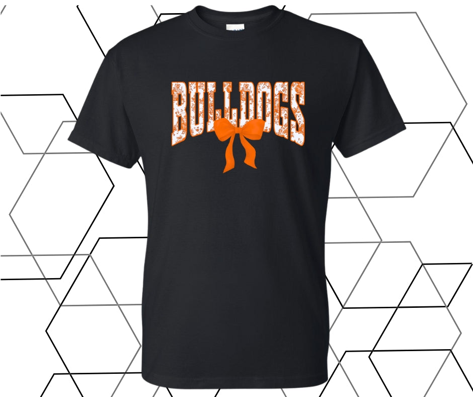 Bulldogs Orange Coquette Graphic Tee