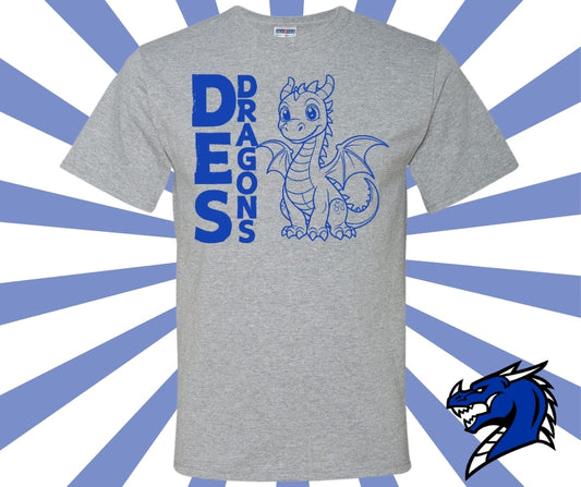 DES Dragons Mascot Graphic Tee