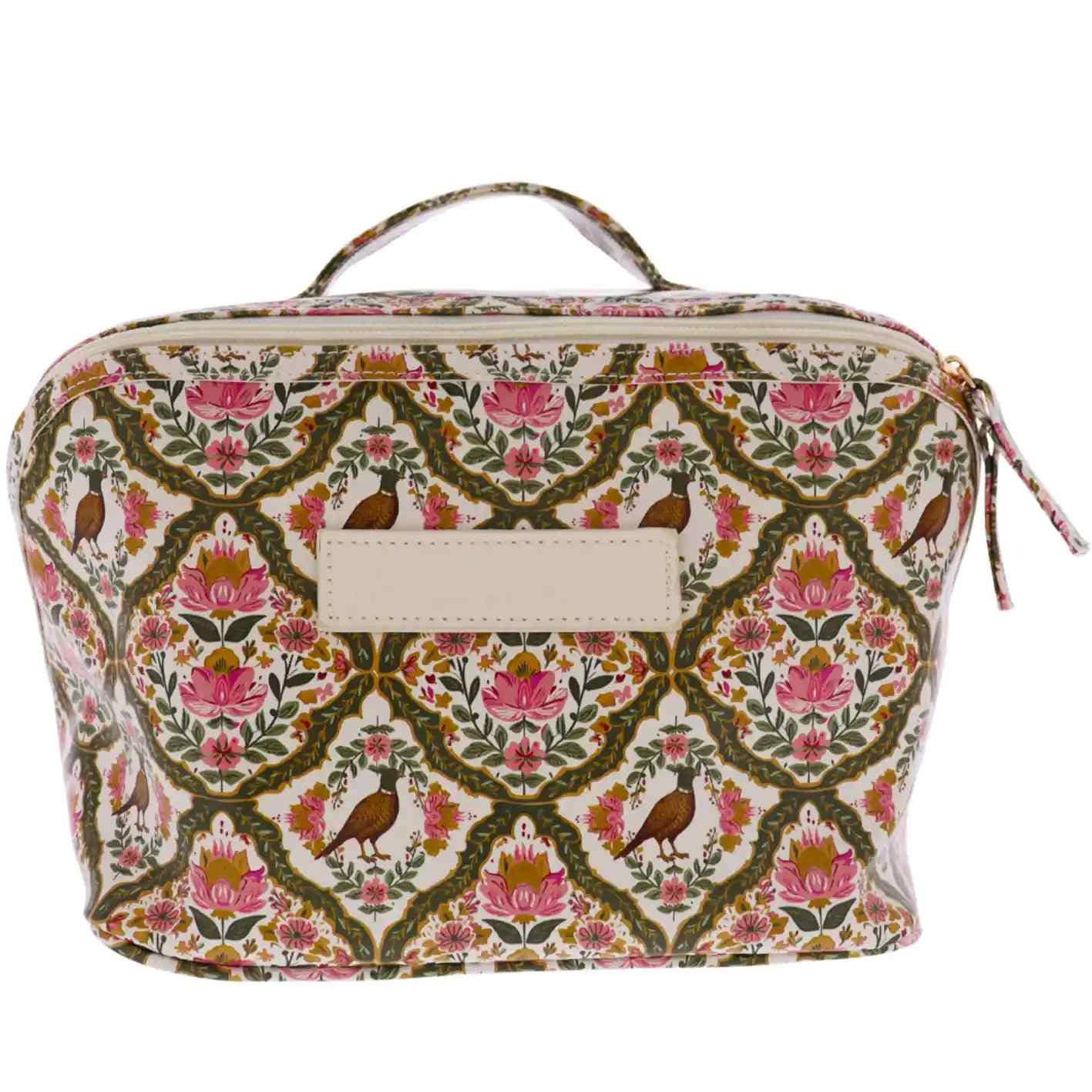 Gilded Pheasant Travel Organizer, 9" W X 6.30" H X 5.12" D