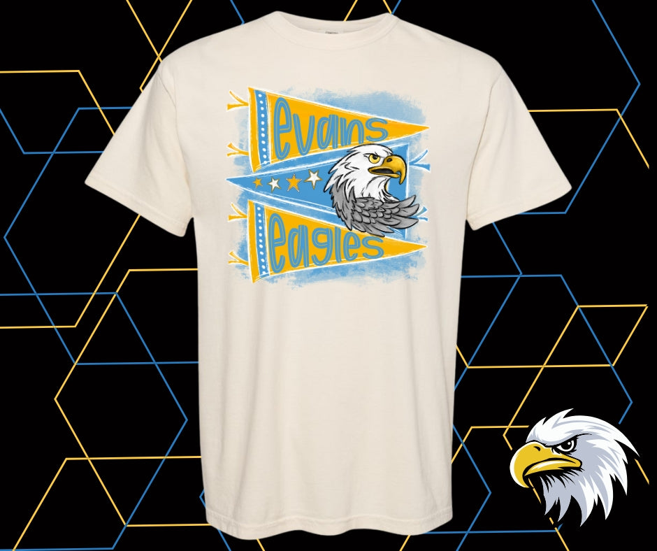 Evans Eagles Watercolor Comfort Colors Graphic Tee