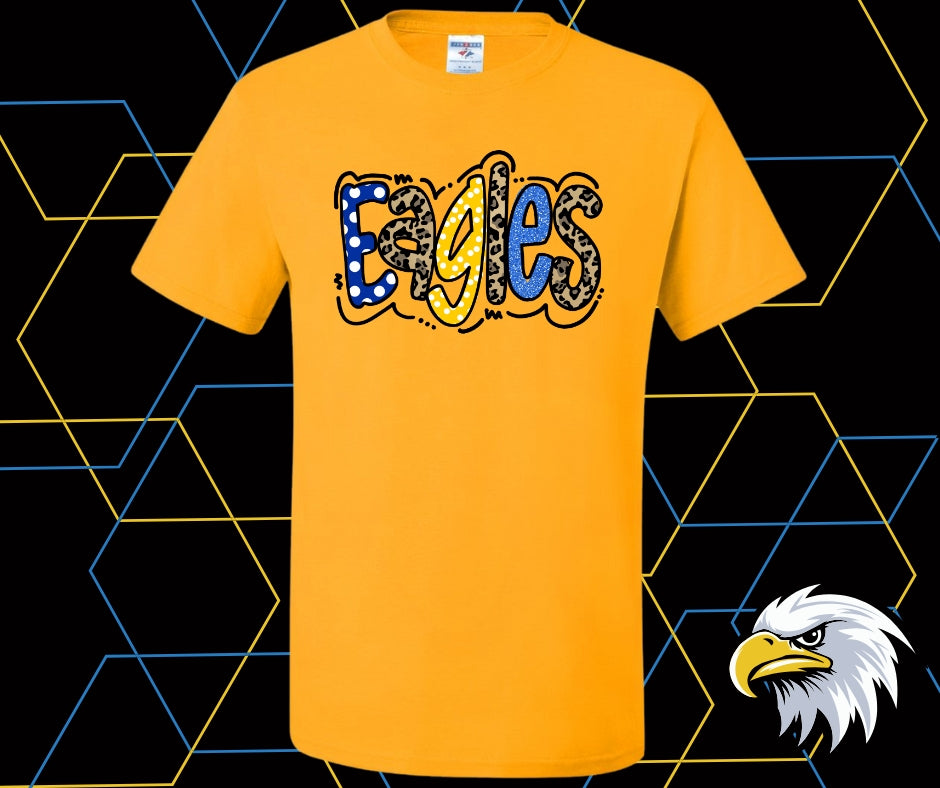 Evans Eagles Doodle Dot Graphic Tee
