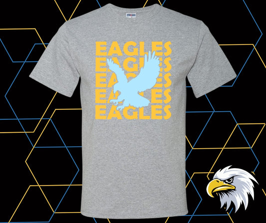 Eagles Stacked Gold Graphic Tee