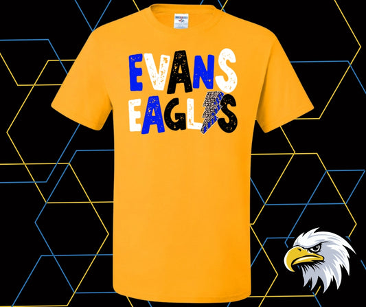 Evans Eagles Distressed Graphic Tee
