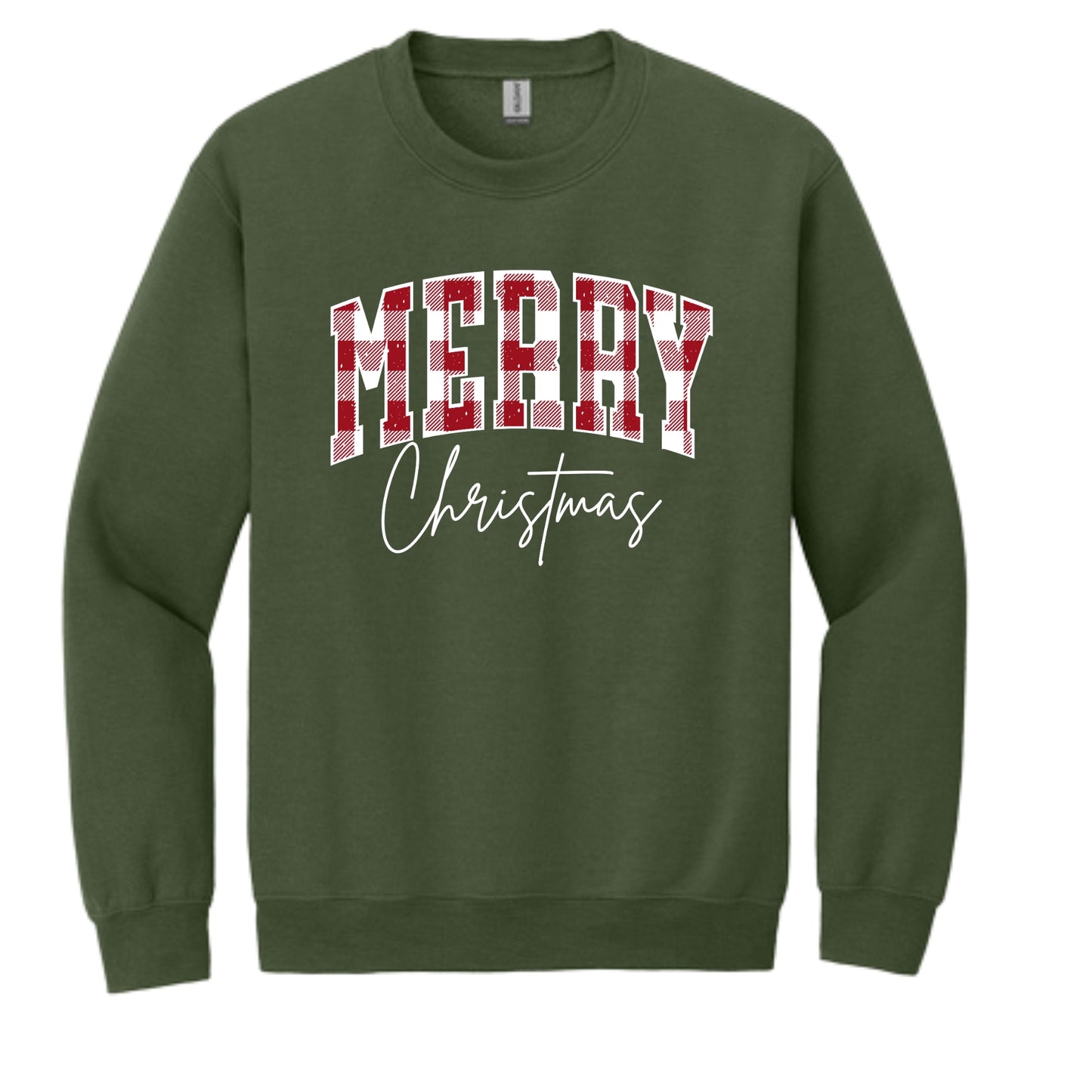 Merry Christmas Retro Plaid Sweatshirt