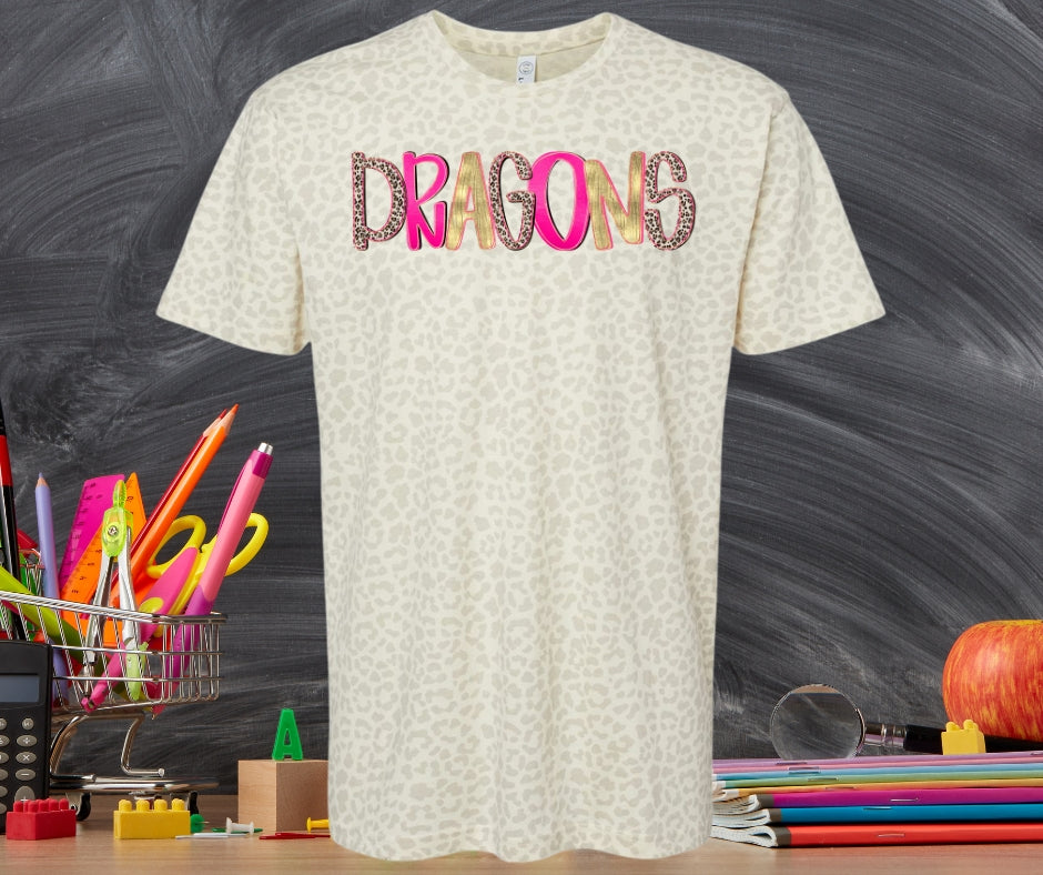 Customizable Preppy Mascot Tee (Leopard Shirts)