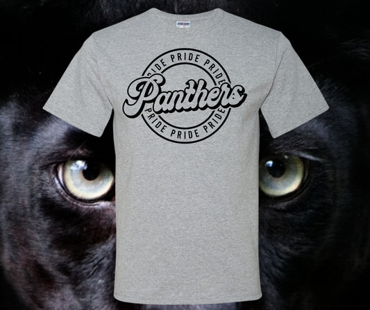 Panthers Pride Retro Circle Graphic Tee