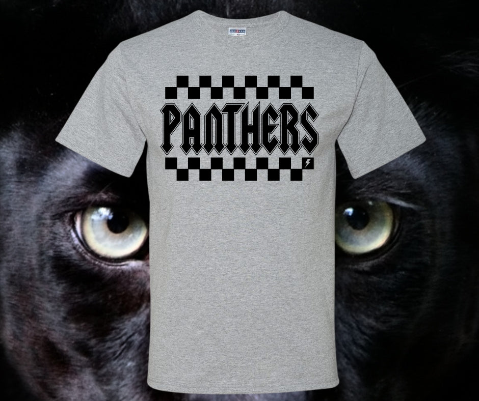 Panthers Checkered Retro Graphic Tee