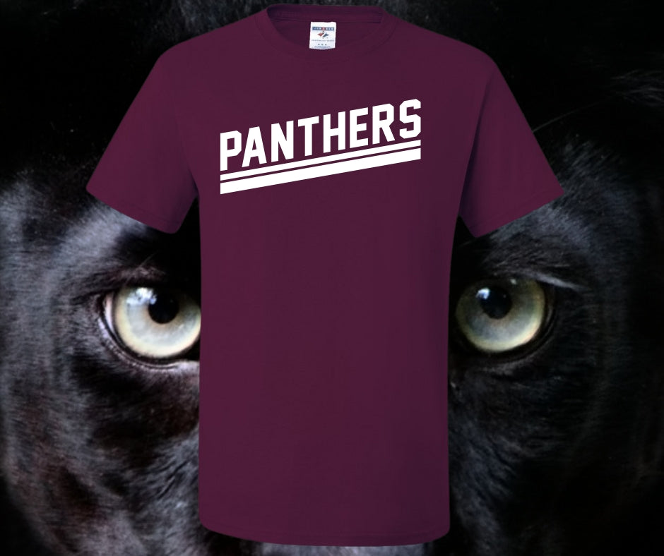 Panthers Slanted Retro Graphic Tee