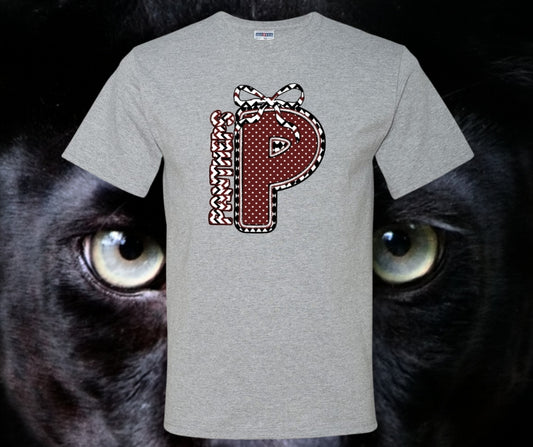 Panthers P Chevron Bow Graphic Tee