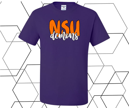 NSU Demons Orange Graphic Tee