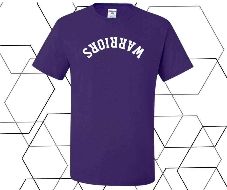 Warriors Upside Down Curve Graphic Tee