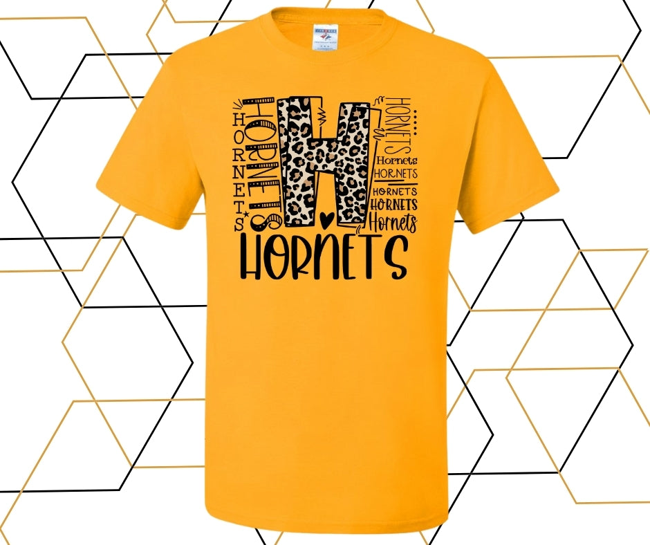 Hornets Leopard Collage Graphic Tee