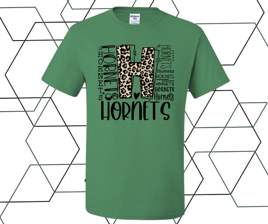 Hornets Leopard Collage Graphic Tee