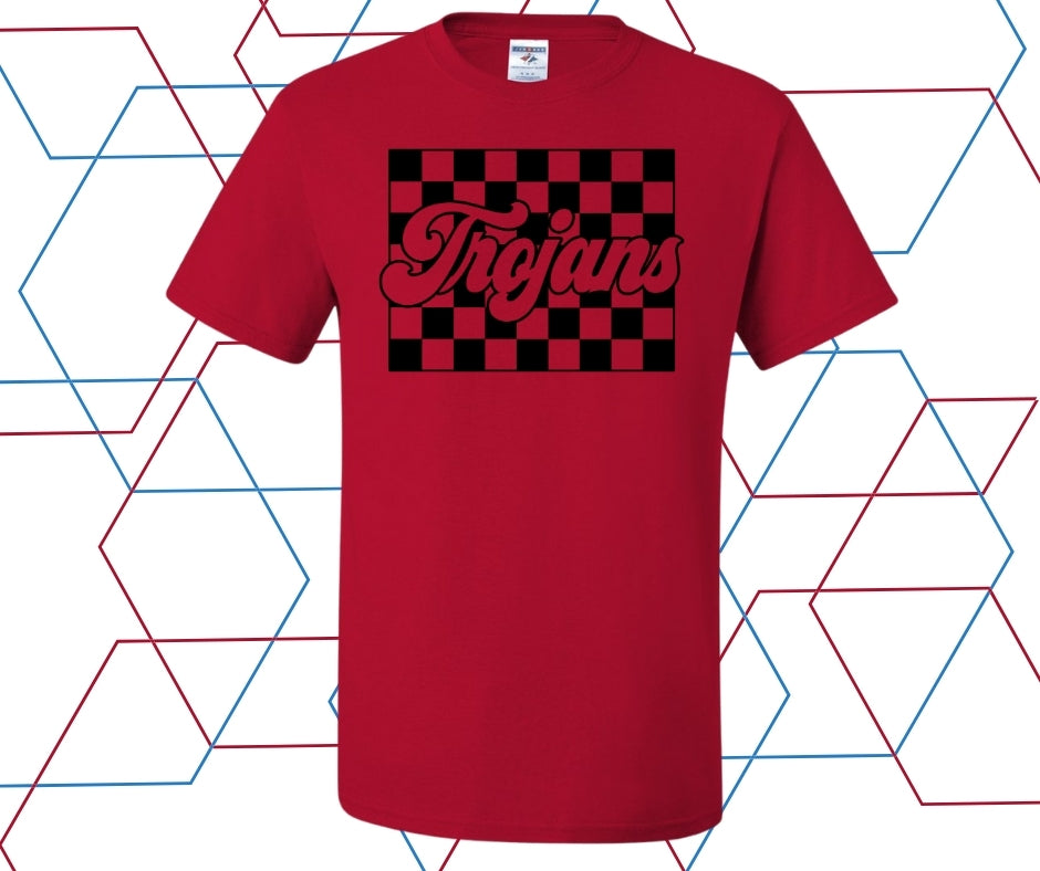 Checkered Trojans Graphic Tee
